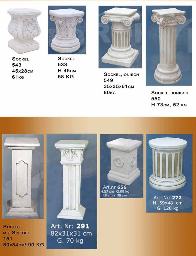 Sockel und säulen